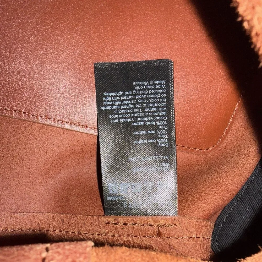 ALLSAINTS Maya Leather Shoulder Bal Calfskin In Rust Color